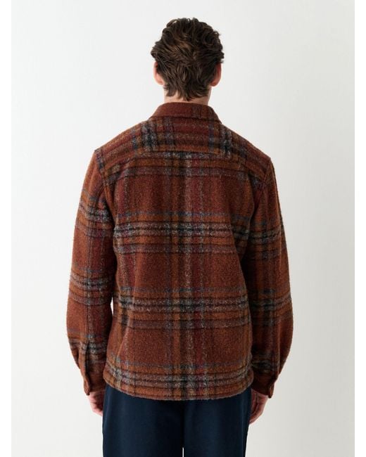 Next Brown Check Shacket for men
