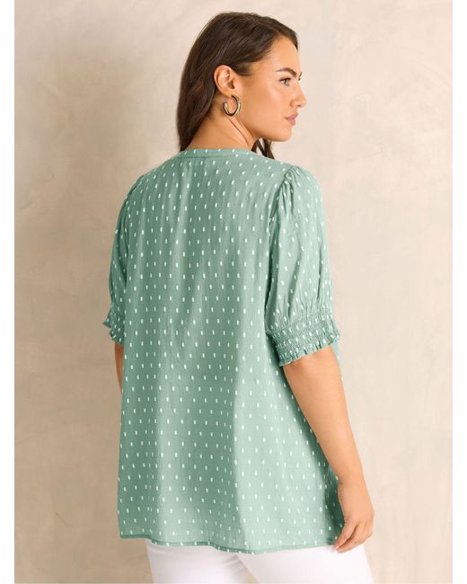 Evans Green Dobby Boho Top
