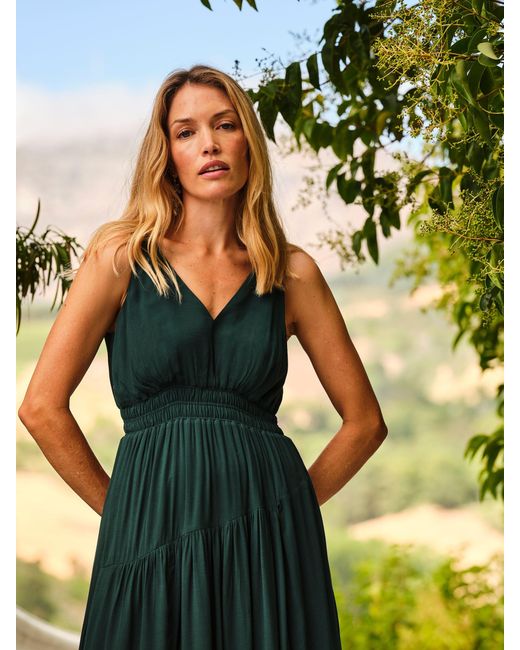 FatFace Yellow Fatface Regular Midi Dress
