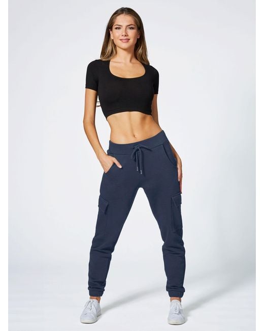 Pineapple Blue Cargo Joggers