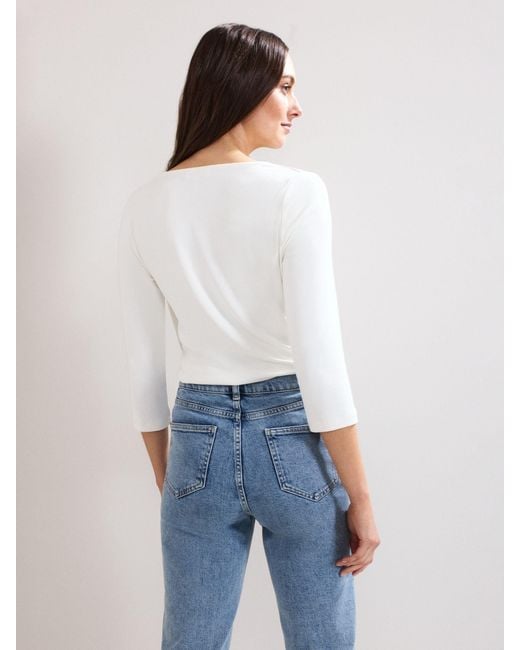 Phase Eight White Phase Eight Sutton Drape Top