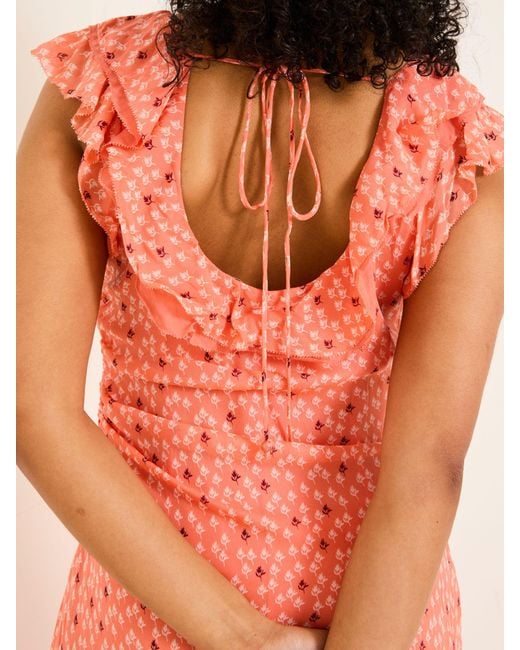 FatFace Pink Fatface Sloane Scoop Neck Printed Dress