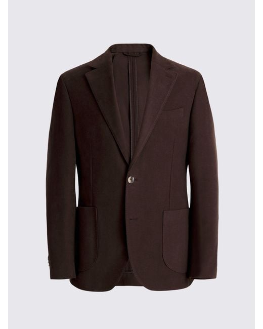 Moss Bros Brown Brushed Cord Jacket for men