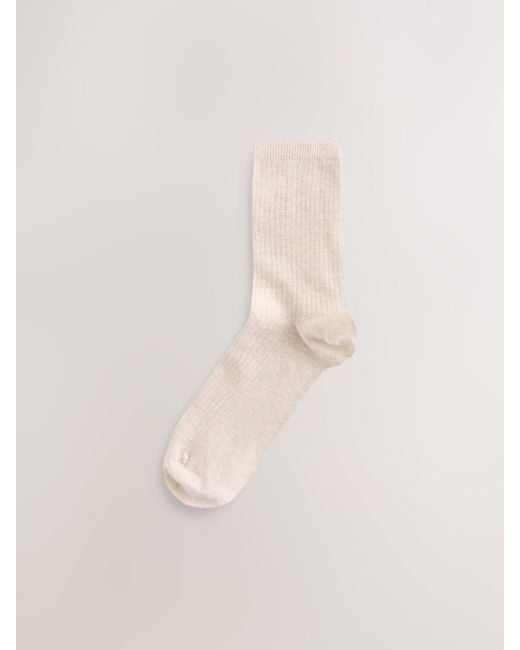 Next Natural Neutral Argyle Pattern Ankle Socks 4 Pack