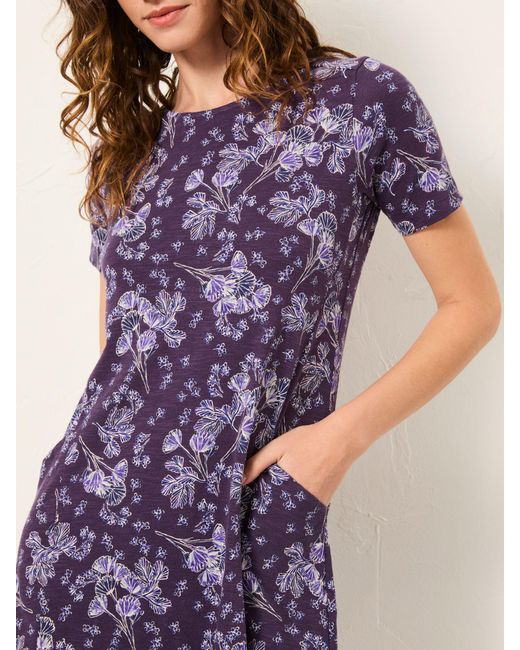 FatFace Purple Fatface Simone Petite Jersey Mini Dress