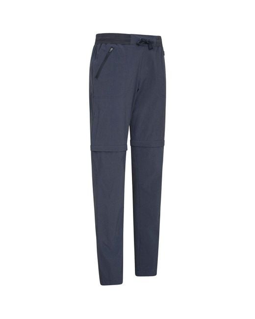 Mountain Warehouse Blue Explorer Zip-Off Quick Drying Uv Trousers