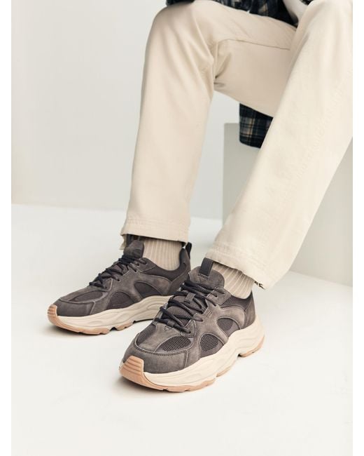 Next Brown Suede Trim Runners for men
