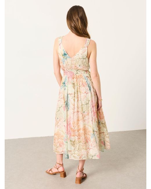 FatFace Natural Fatface V & A Fatface Maggie Regular Midi Dress