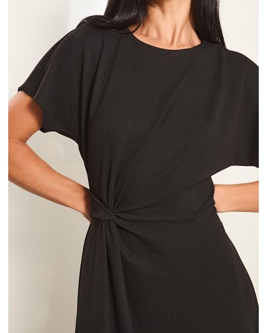 Lipsy Black Knot Side Midi Dress