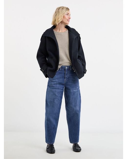 JD Williams Blue Funnel Neck Short Jacket