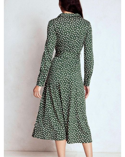 Boden Green Marcia Jersey Shirt Dress