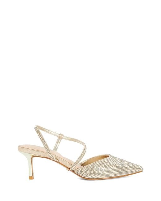 Dune White Competitives Slingbacks