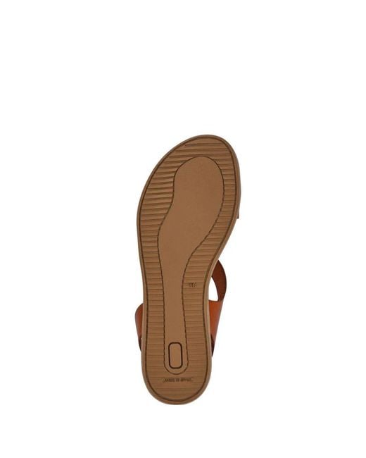 Pavers Brown Elasticated Leather Sandals