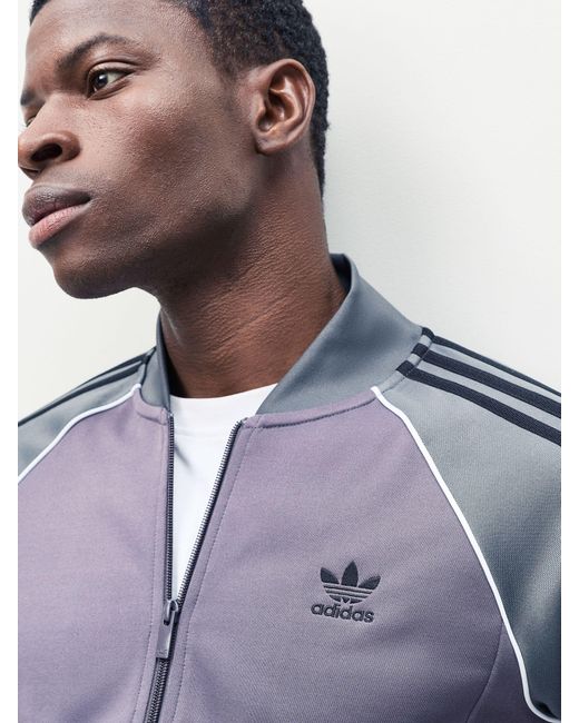 Adidas Originals Gray Adicolor Classics Sst Track Jacket for men