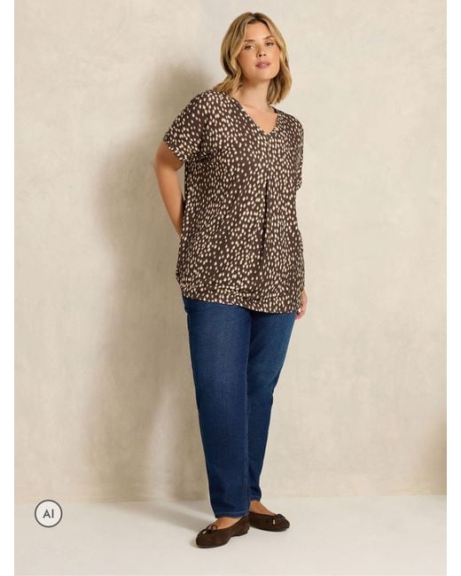 Evans White Pleat Swing Top