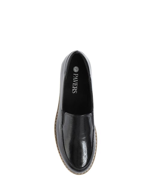 Pavers Black Ladies Slip-On Shoes