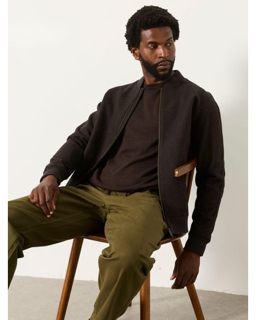 FatFace Black Fatface Wool Mix Bomber Jacket for men