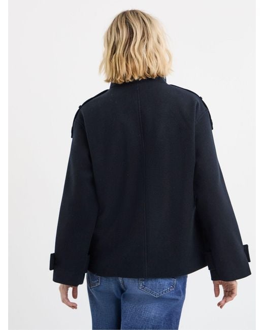 JD Williams Blue Funnel Neck Short Jacket