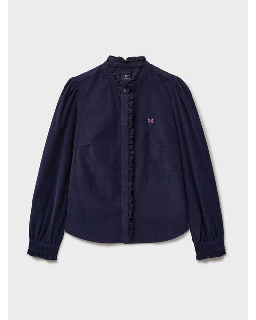 Crew Blue Cord Pie Crust Blouse