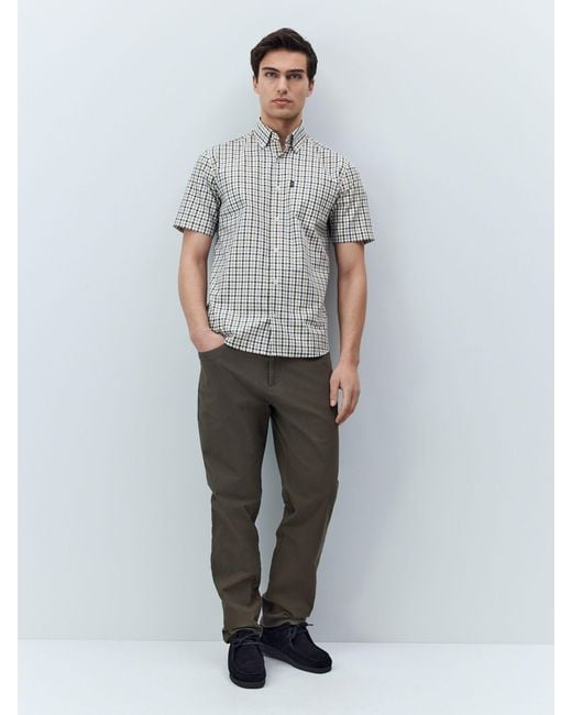 Next White Easy Iron Button Down Short Sleeve Oxford Shirt for men