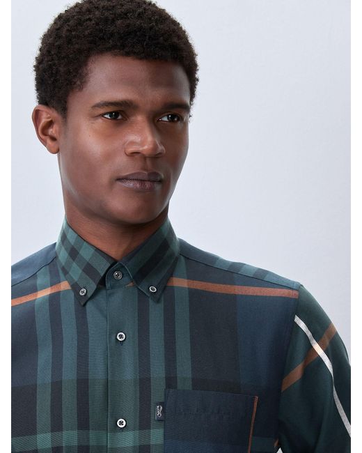 Next Blue Regular Fit Easy Iron Button Down Oxford Shirt for men