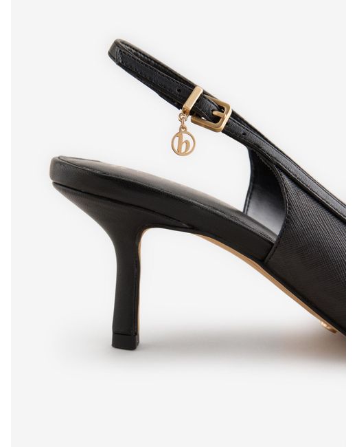 Ted Baker White Monogram Point Toe Sling Back Heels