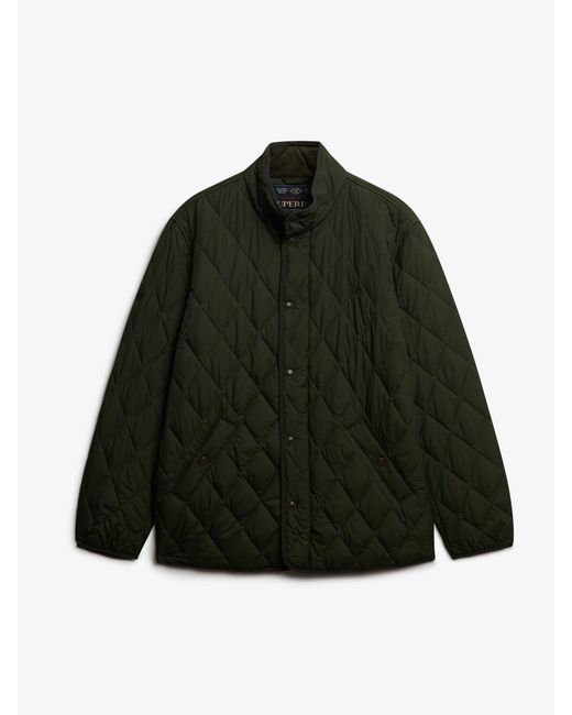 Superdry Black Quilted Estate Jacket for men