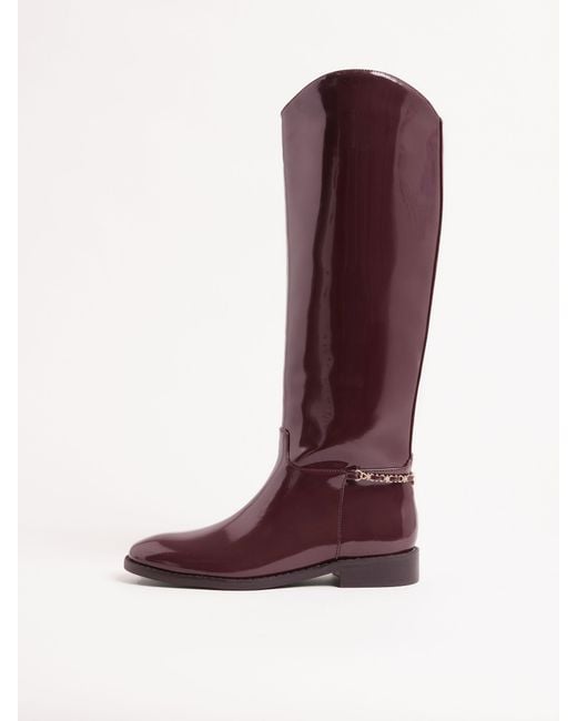 Lipsy Purple Knee High Boots