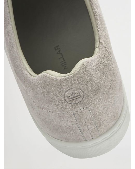 Peter Millar White Vantage Lite Suede Sneakers for men