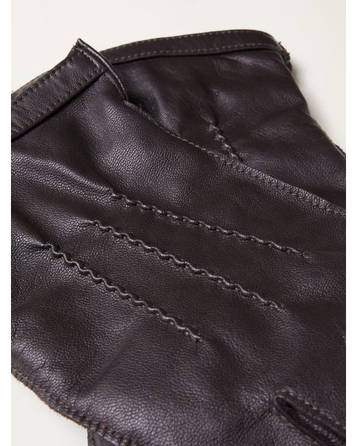 FatFace Blue Fatface Leather Gloves for men