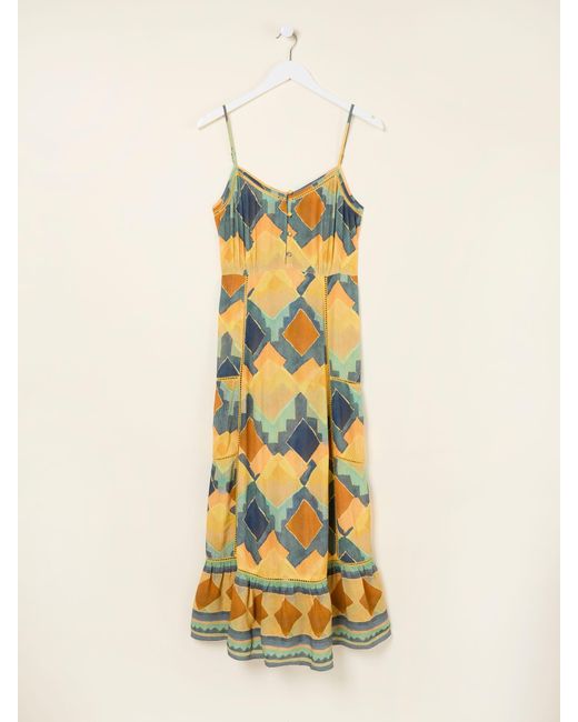 FatFace Metallic Fatface Mae Midi Dress