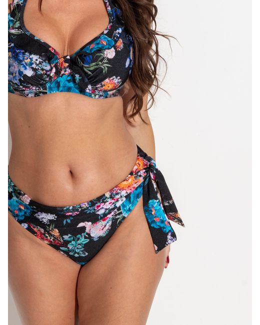 Pour Moi Gray Lisbon Foldover Tie Bikini Briefs
