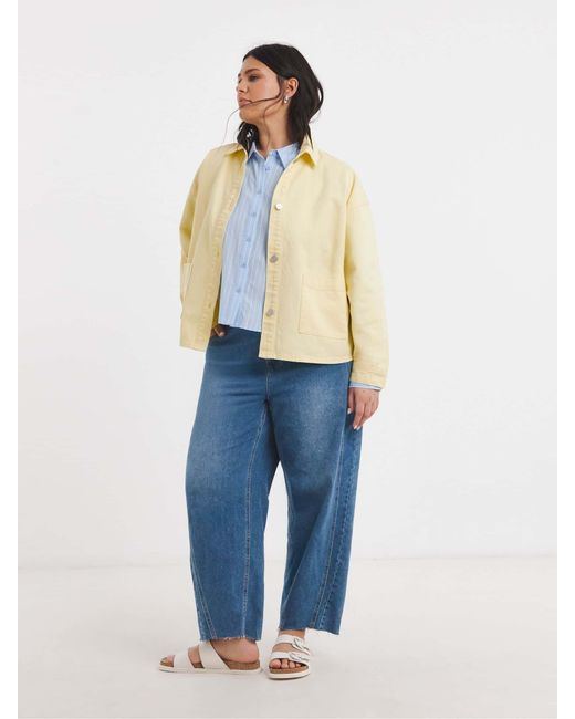 Simply Be Blue Button Through Shacket