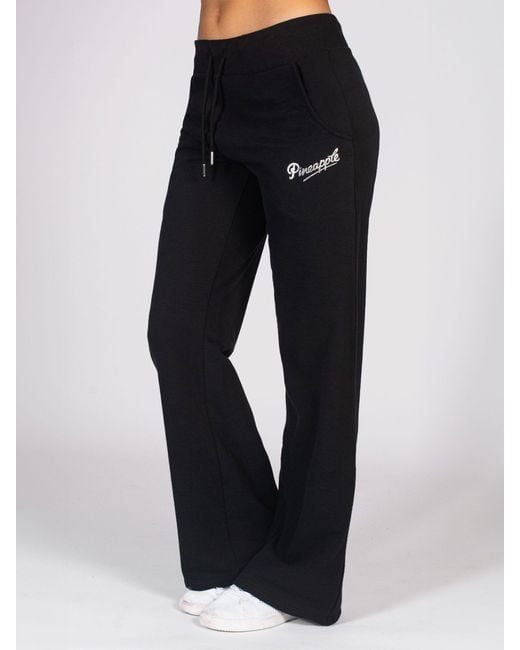 Pineapple Black Essential Wide Leg Joggers