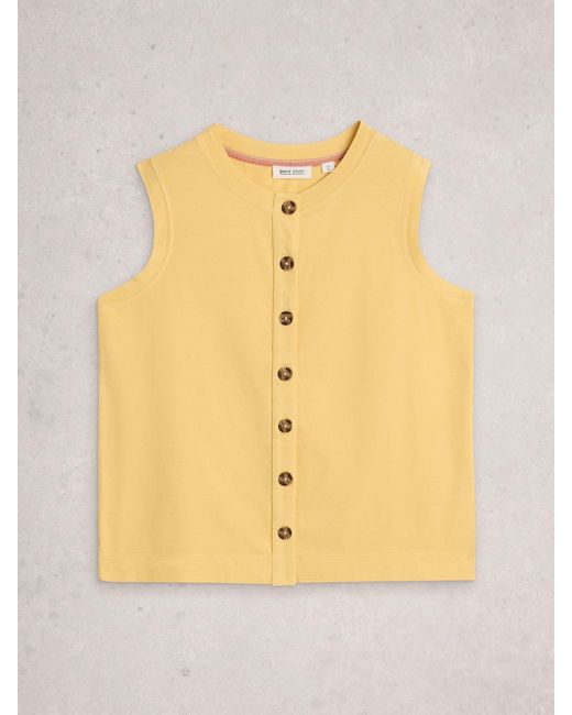 White Stuff Yellow Simone Tank