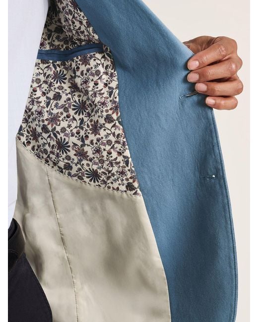 Brook Taverner Blue Garment Washed Jacket for men