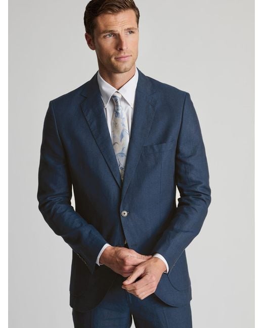 Brook Taverner Blue Tailored Fit Jacket for men