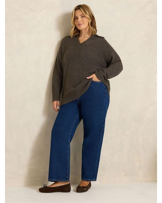 Evans Green Knitted Jumper