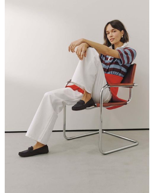 Next Blue N. Premium Whipstitch Driver Moccasins Shoes