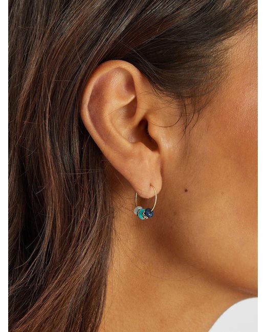 Accessorize White 14Ct Stud And Pearl Effect Hoop Earrings 3 Pack