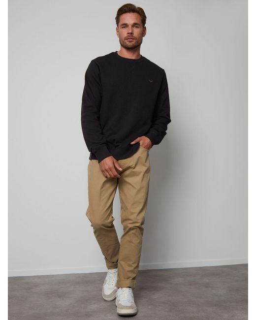 Threadbare Blue Crew Neck Sweatshirt for men