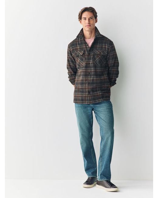 Next Black Twin Pocket Long Sleeve Check Overshirt for men