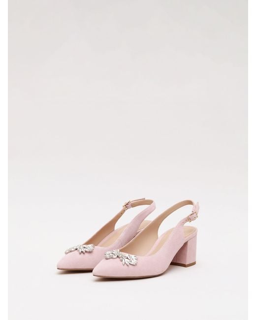 Phase Eight Pink Sparkle Block Heels