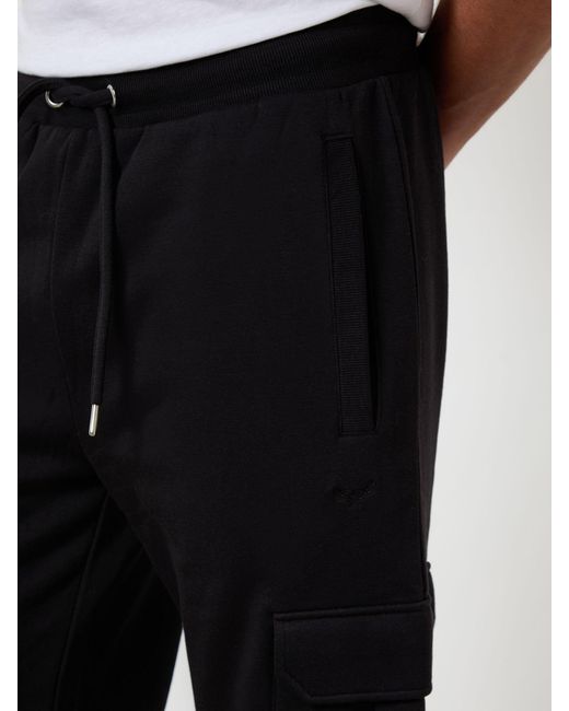 Threadbare Black Cargo Joggers for men