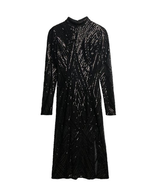 Superdry Women's Black Open Back Long Sleeve Midi Dress -  www.ice4pros.com.br