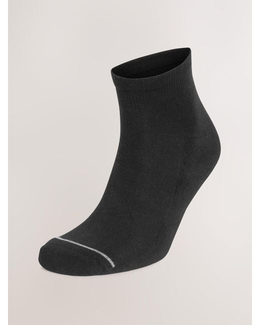 Next Black Cushioned Mid Trainer Socks for men