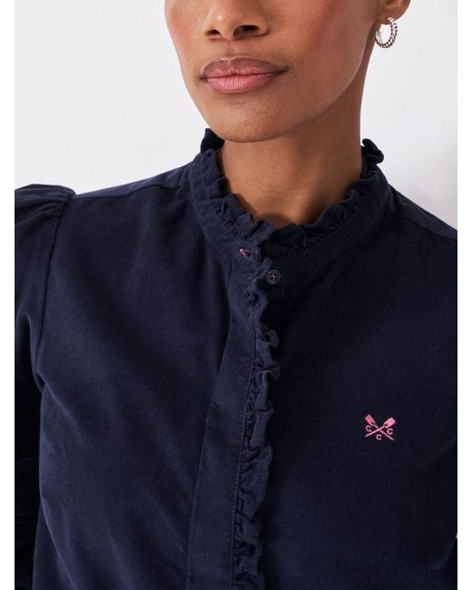 Crew Blue Cord Pie Crust Blouse