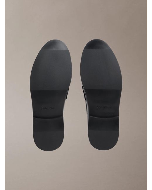 Calvin Klein Multicolor Theo Leather Pleated Toe Loafers