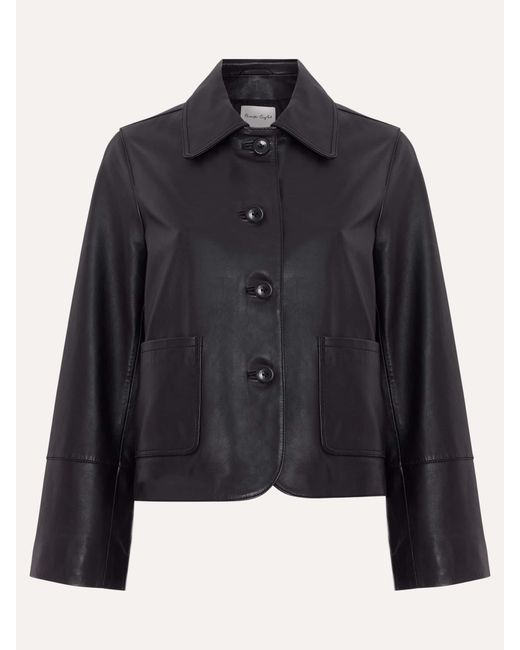 Phase Eight Black Phase Eight Pippa Leather Jacket