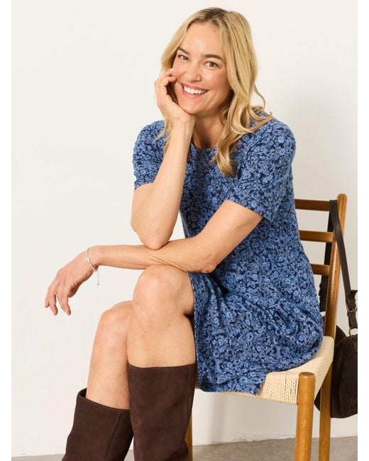 FatFace Blue Fatface Simone Floral Jersey Dress